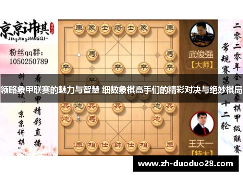 领略象甲联赛的魅力与智慧 细数象棋高手们的精彩对决与绝妙棋局